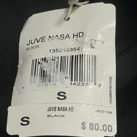 Adidas Juventus NASA Italy USA Seasonal Doubleknit Flag Hoodie Black Mens Small - Picture 6 of 9